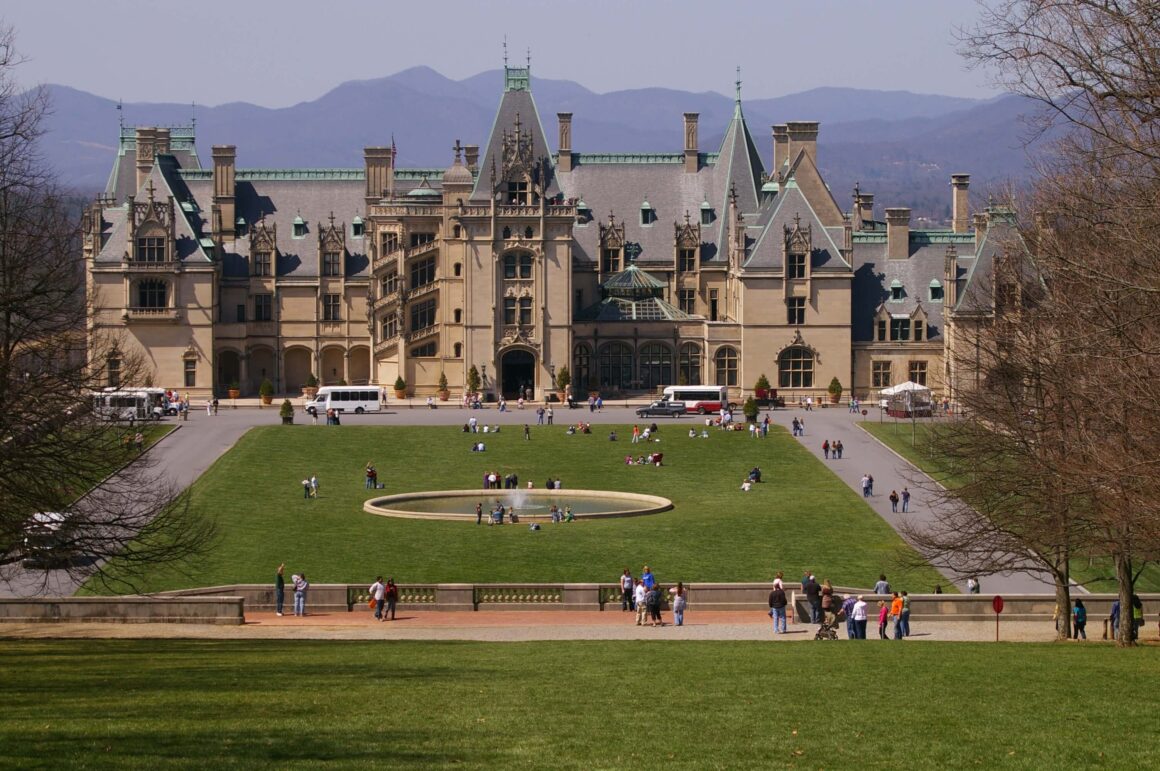 View of the Biltmore Estate in Asheville.