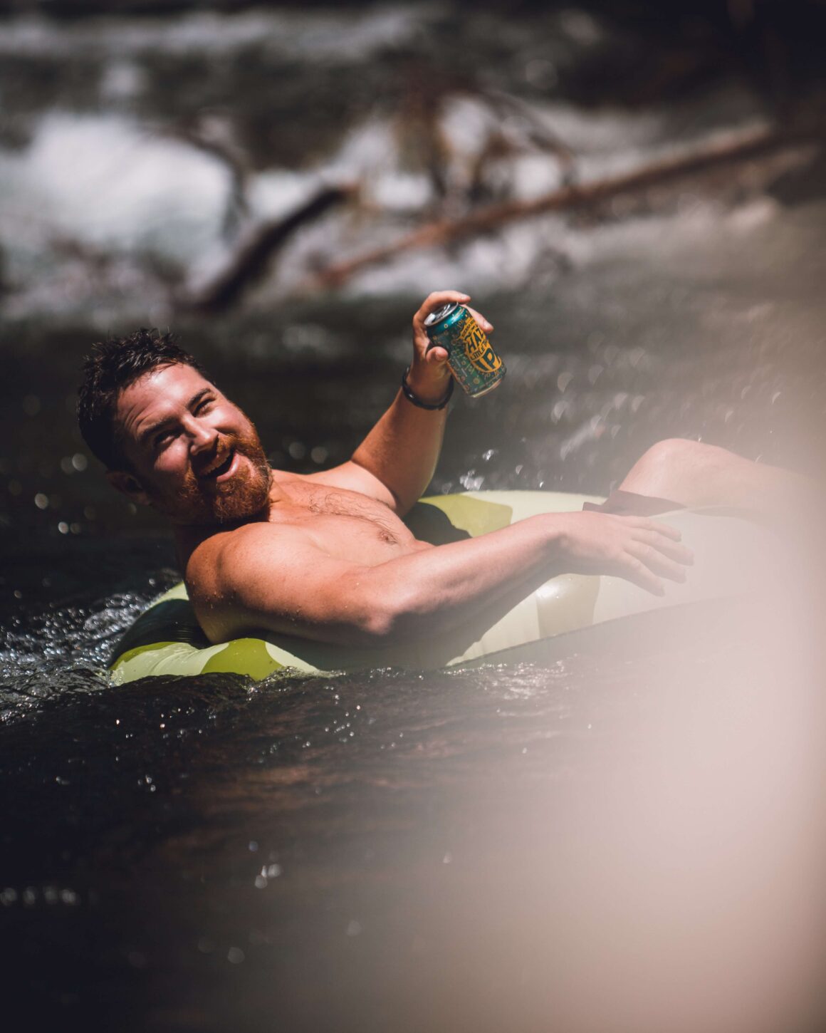 Floating down the river in Asheville, NC.