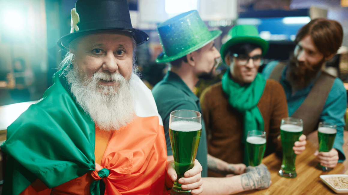 Green beer is a popular drink on St. Patrick's Day.