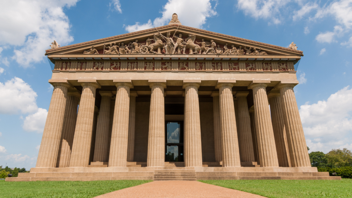 The Parthenon in Nashville is a popular attraction in Centennial Park.