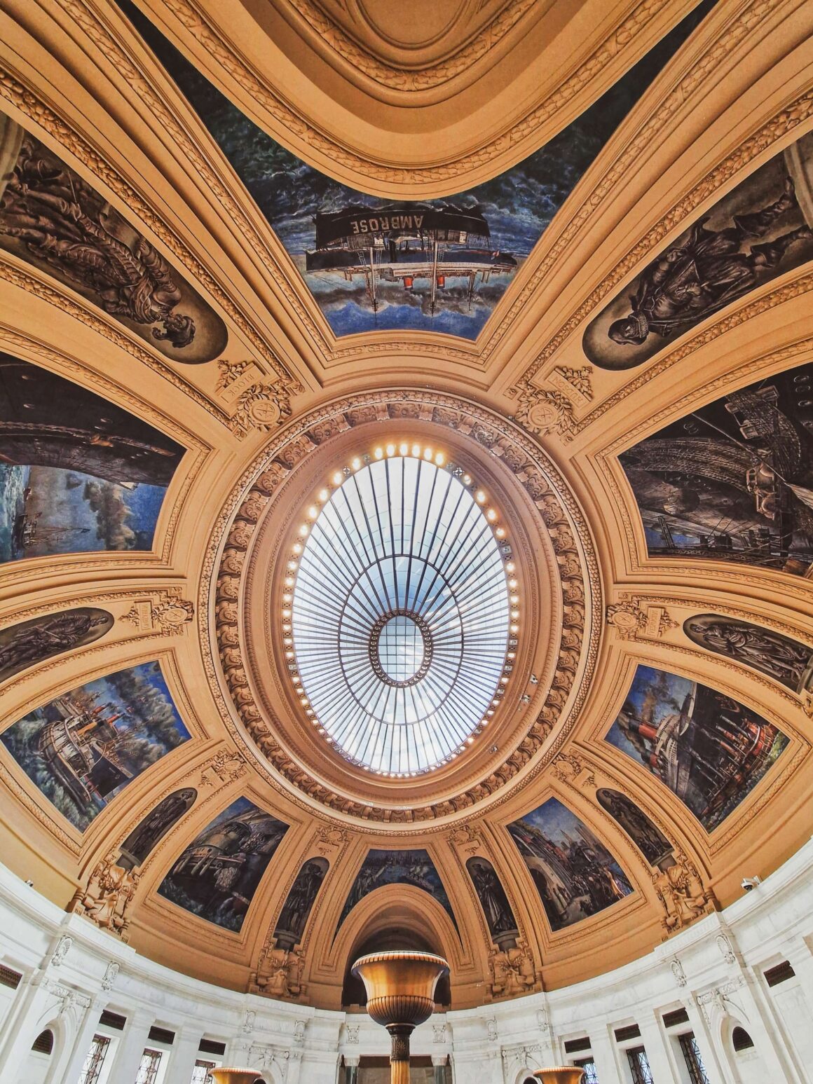 The ceiling inside the Museum of the American Indian.