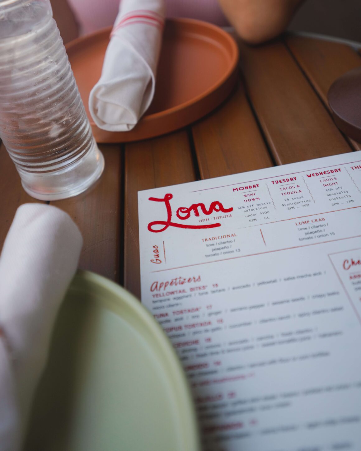 The menu at Lona Cocina in Fort Lauderdale has delicious Mexican cuisine with a modern twist.
