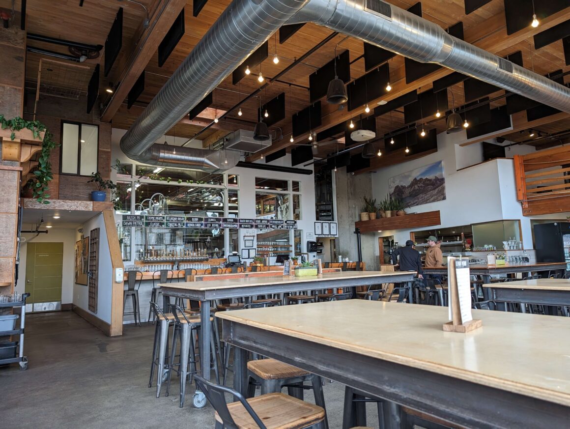 The interior of Aslan Brewing Co. in Bellingham, Washington